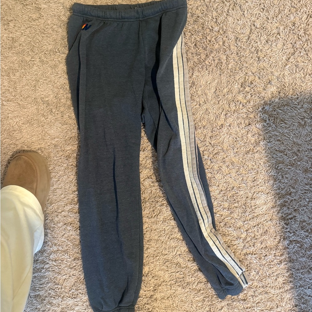Aviator nation women’s charcoal side stripes sweatpants